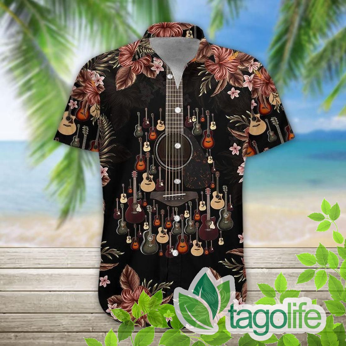 Acoustic Guitar Unisex Hawaiian Shirt Brands For Men - Tagolife