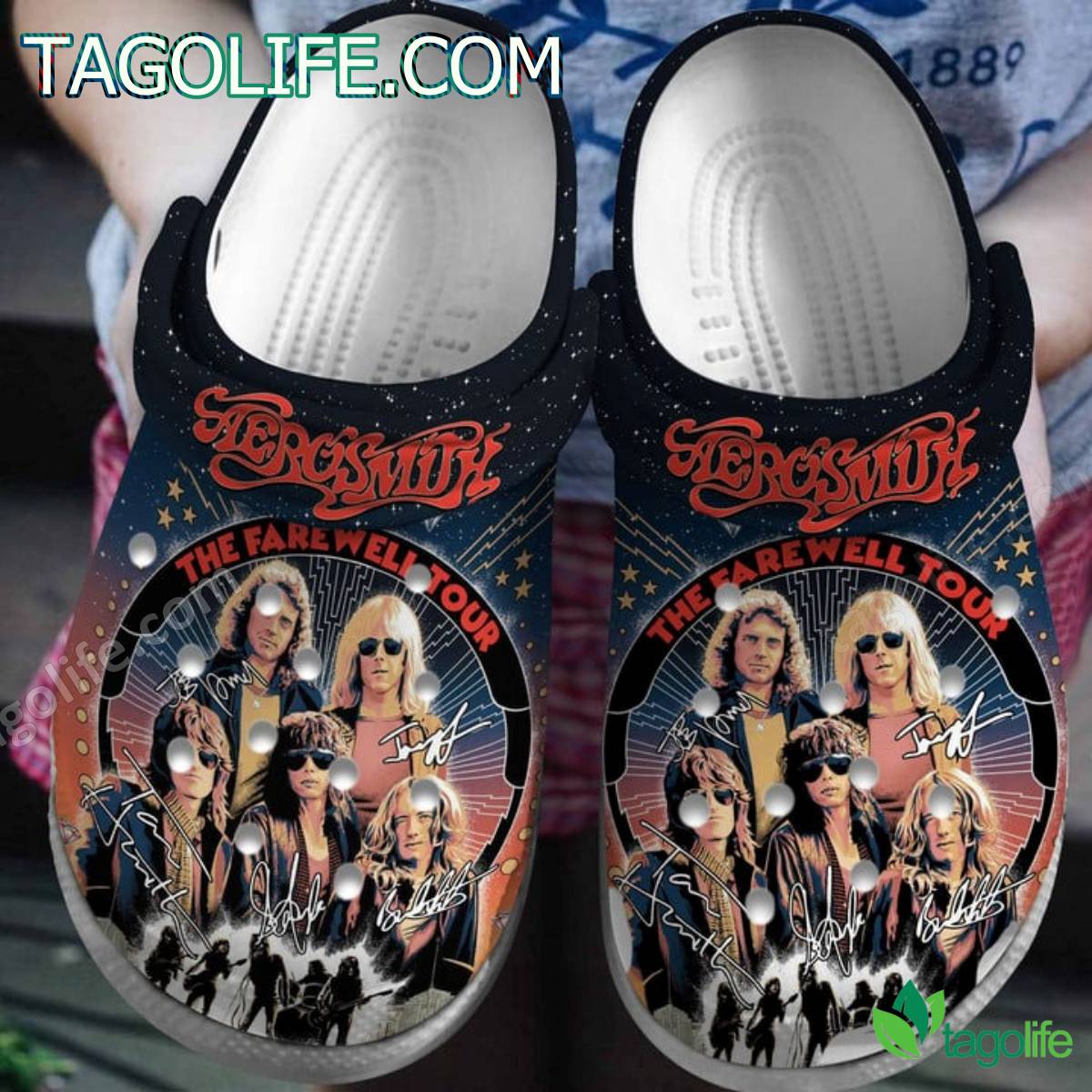 Aerosmith The Farewell Tour Crocs Clogs