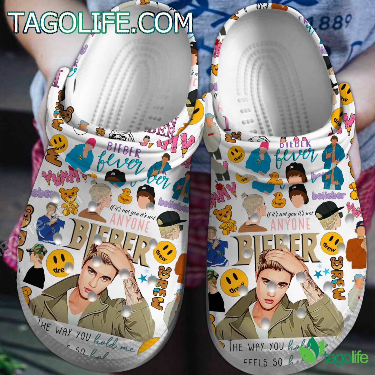 Bieber Song Music Crocs Clogs Shoes