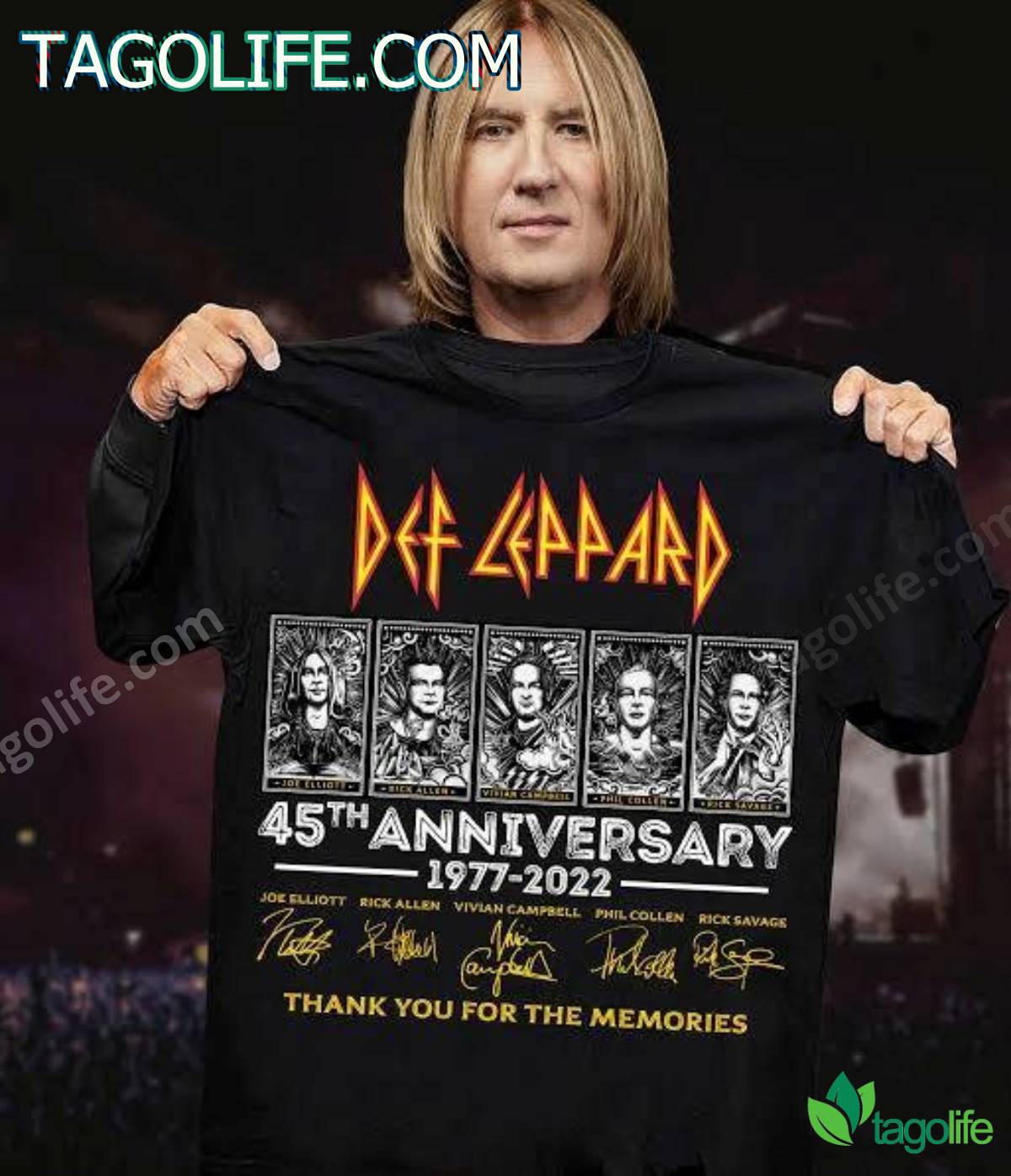 Def Leppard 45th Anniversary 1977-2022 Signatures Thank You For The Memories Shirt, Tank Top