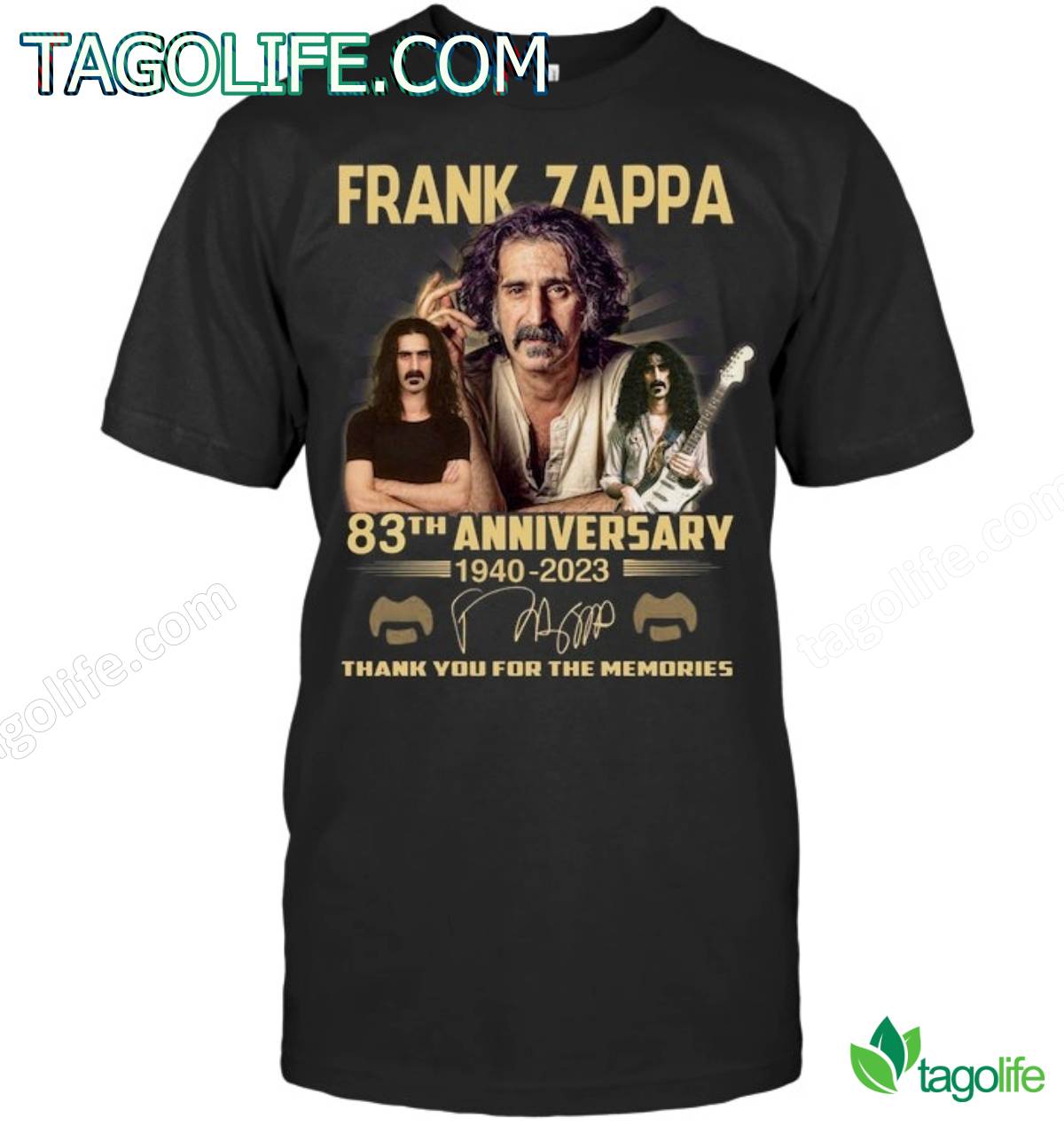 Frank Zappa 83th Anniversary 1940-2023 Signature Thank You For The Memories Shirt, Tank Top