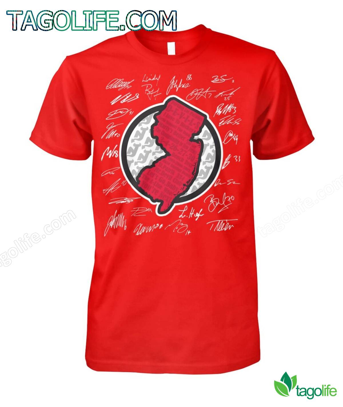 New Jersey Devils Map Signatures Shirt, Tank Top