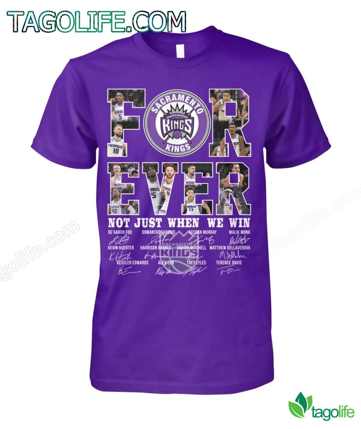 Sacramento Kings Forever Not Just When We Win Signatures Shirt, Tank Top