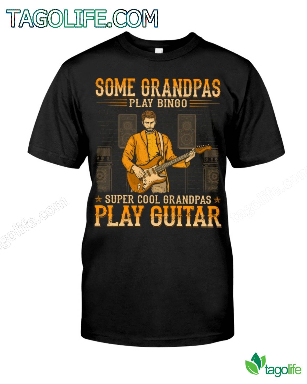 Some Grandpas Play Bingo Super Cool Grandpas Play Guitar T-Shirt