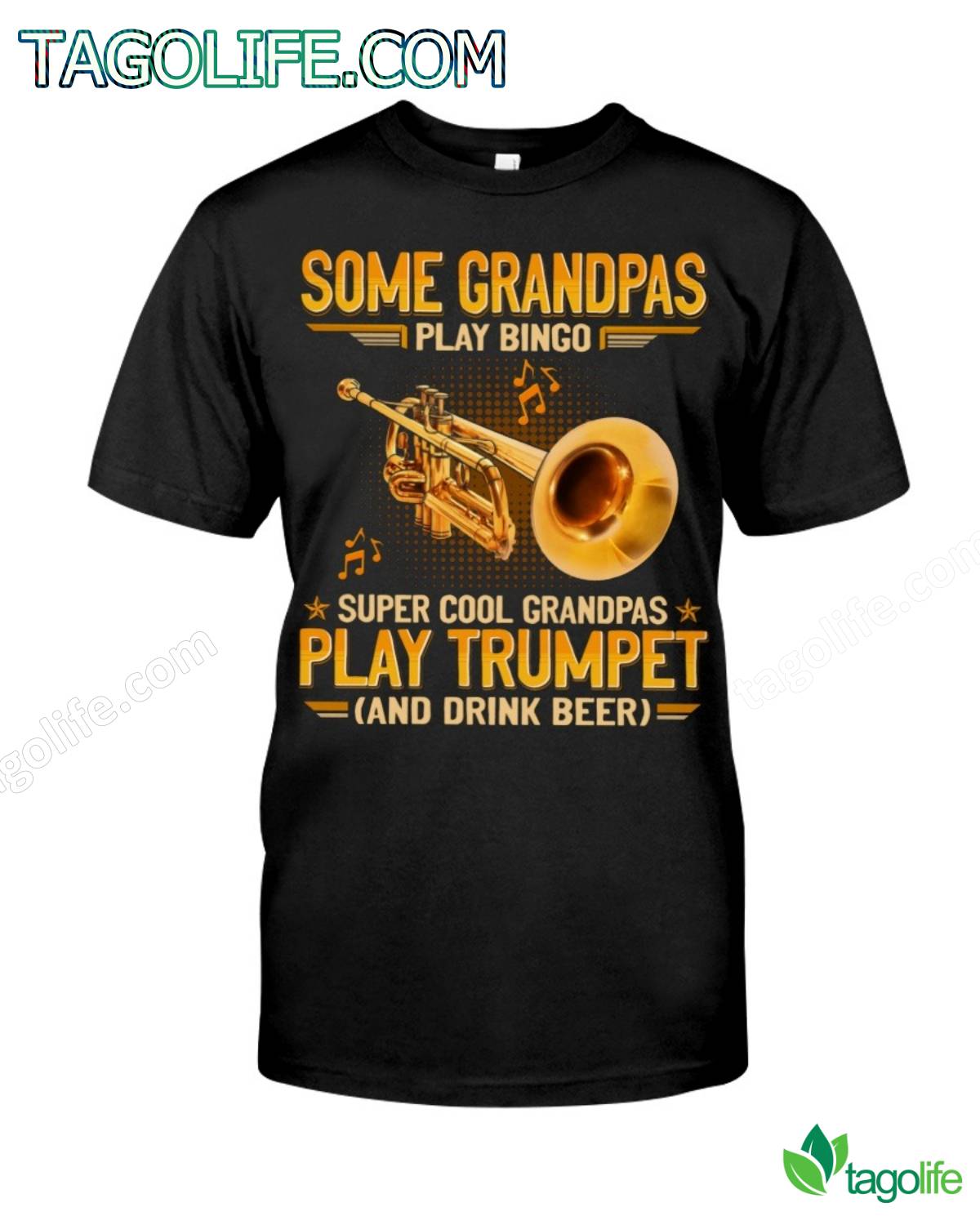 Some Grandpas Play Bingo Super Cool Grandpas Play Trumpet (And Drink Beer) T-Shirt
