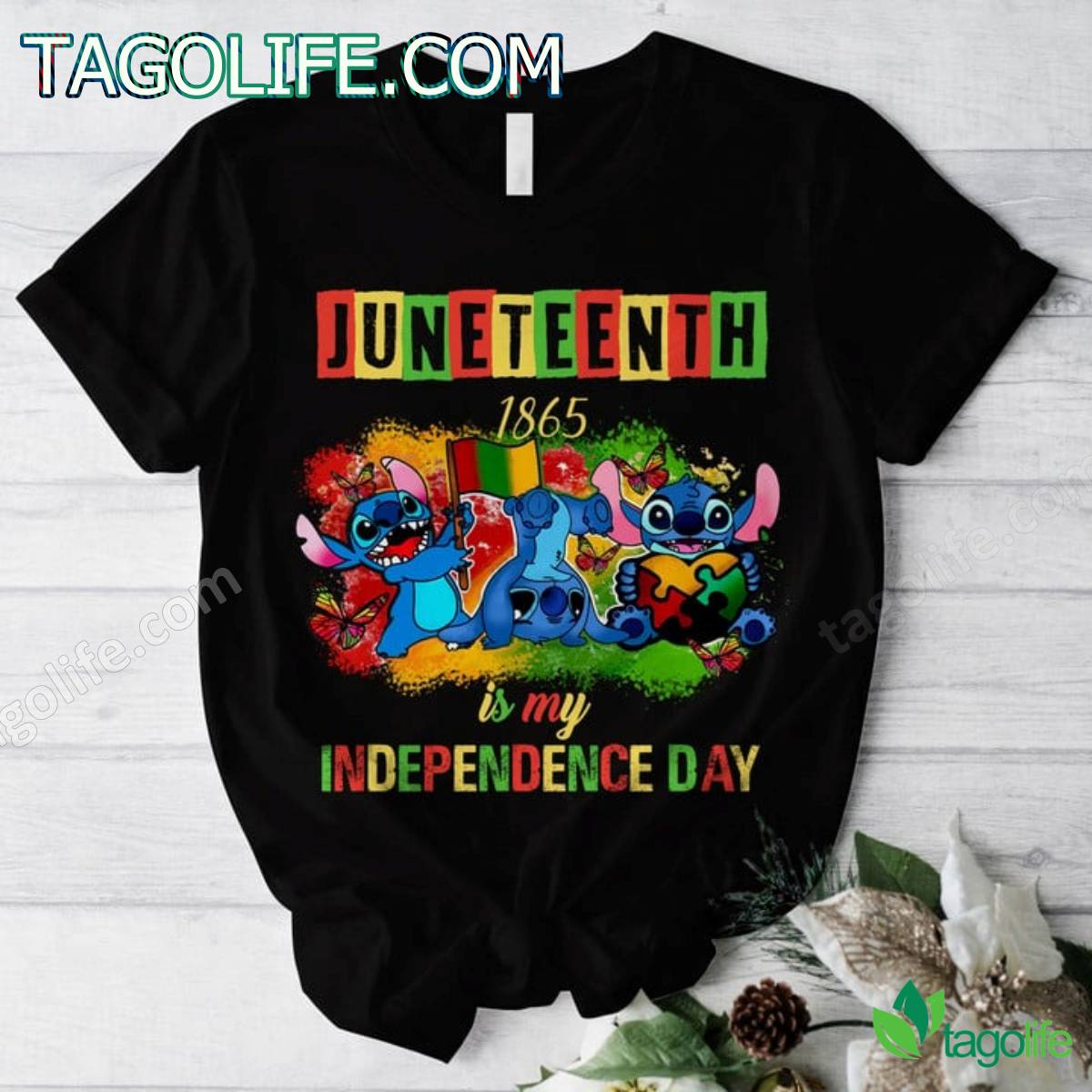 Stitch Juneteenth 1865 Is My Independence Day T-shirt