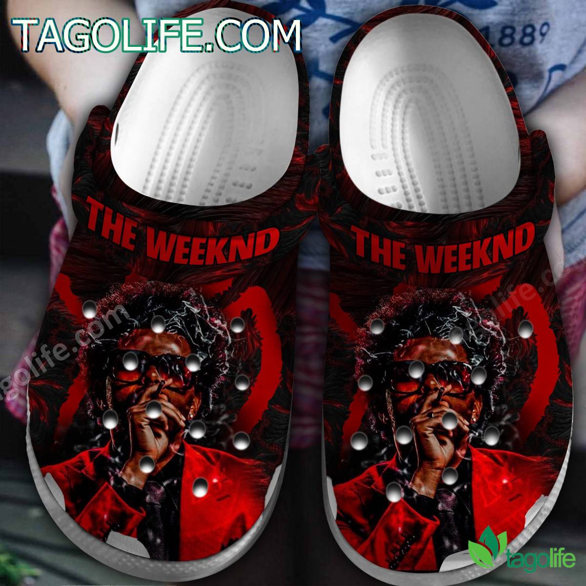 The Weeknd Crocs Clogs Shoes