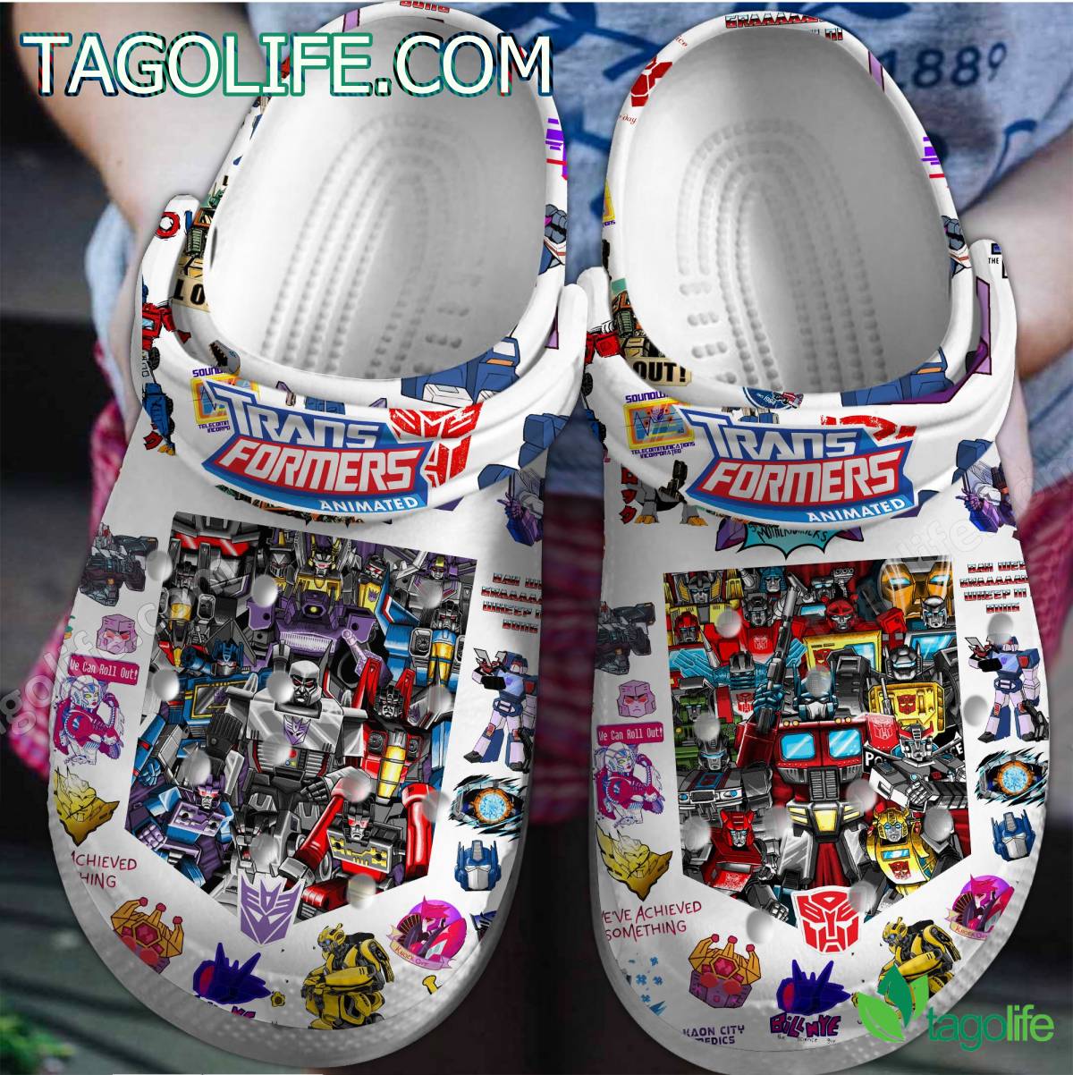 Trans Formers Animated Crocs Clogs Shoes