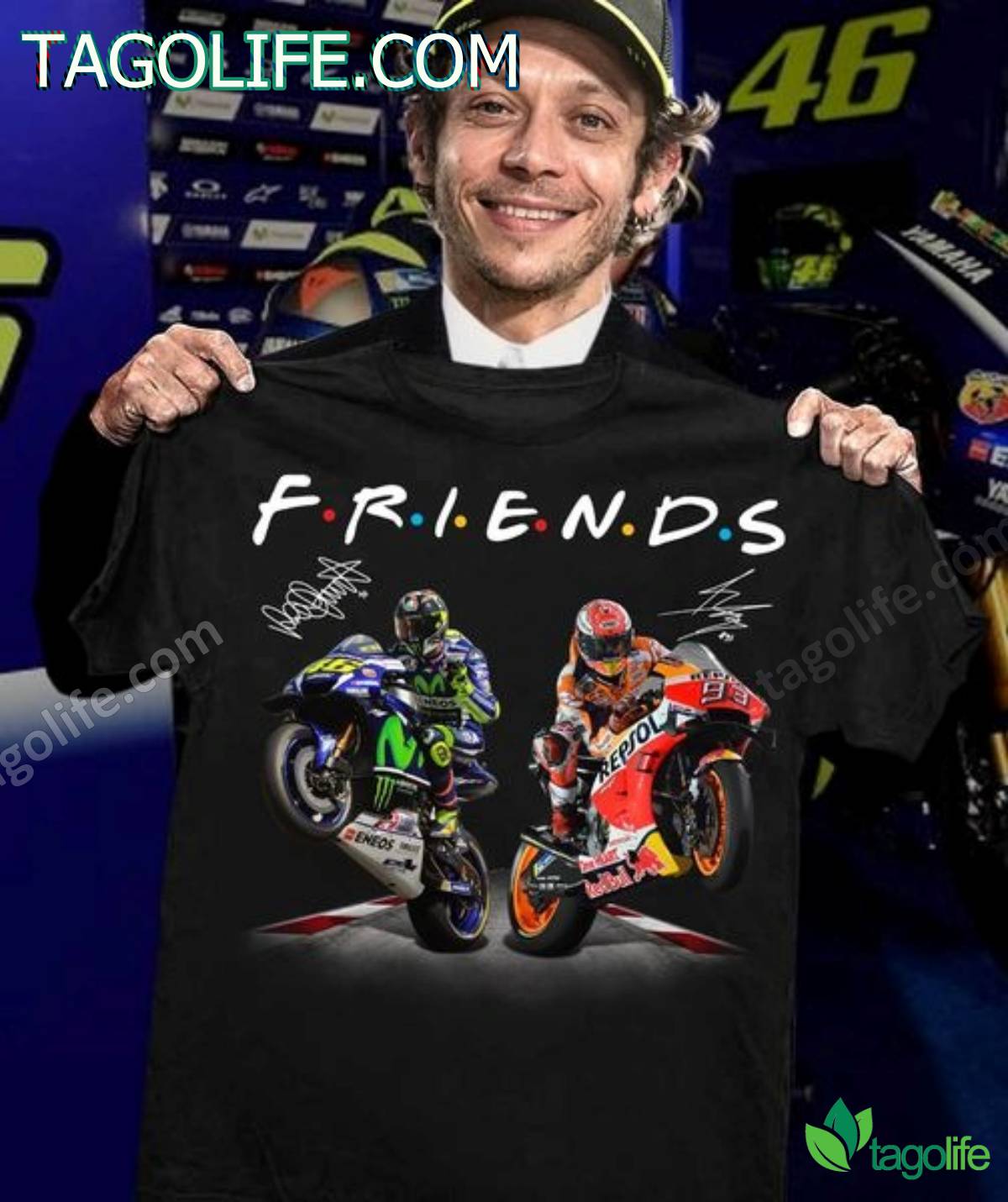 Valentino Rossi And Marc Márquez Motorbike Friends T-shirt