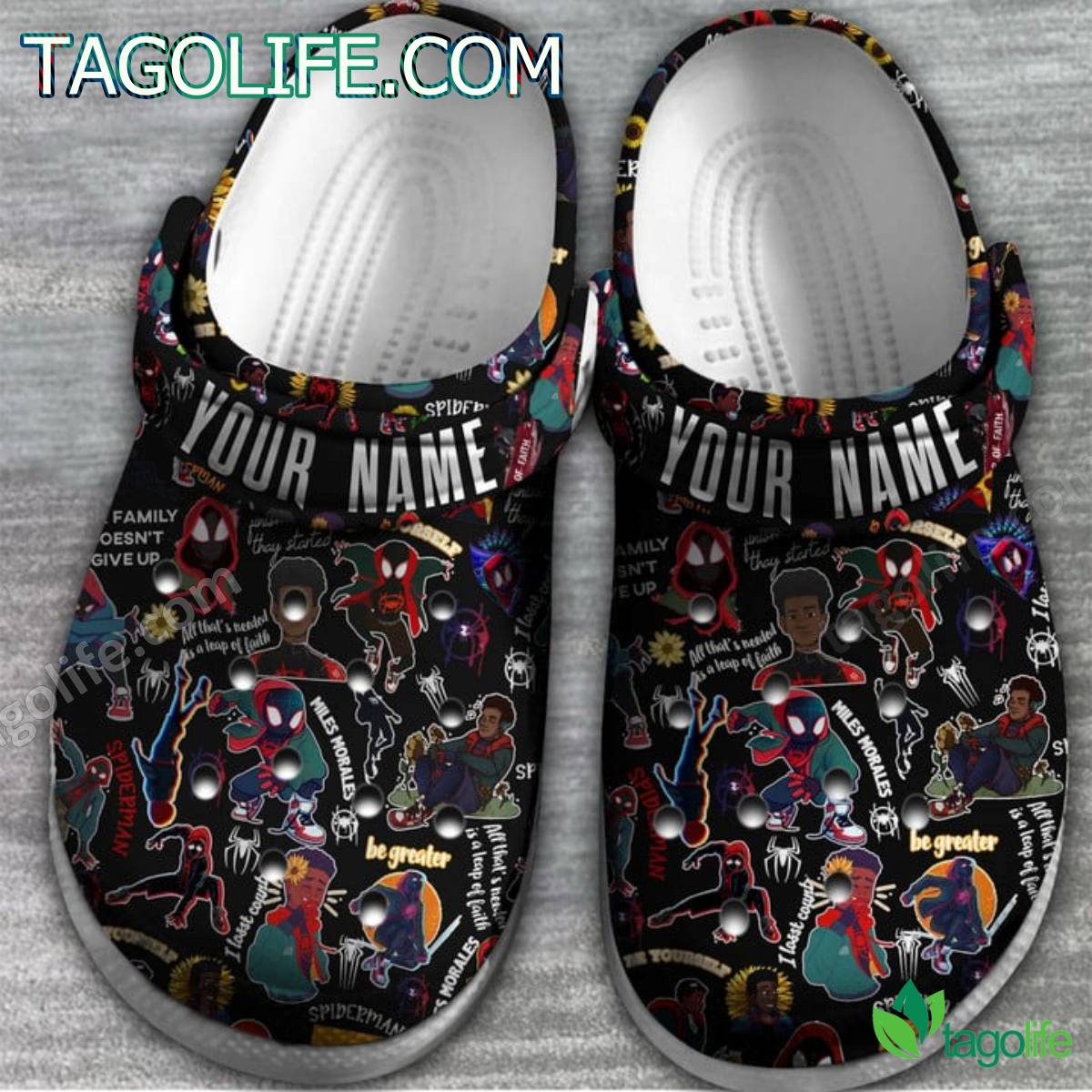 Spider Man Miles Morales Personalized Crocs Clogs - Tagolife