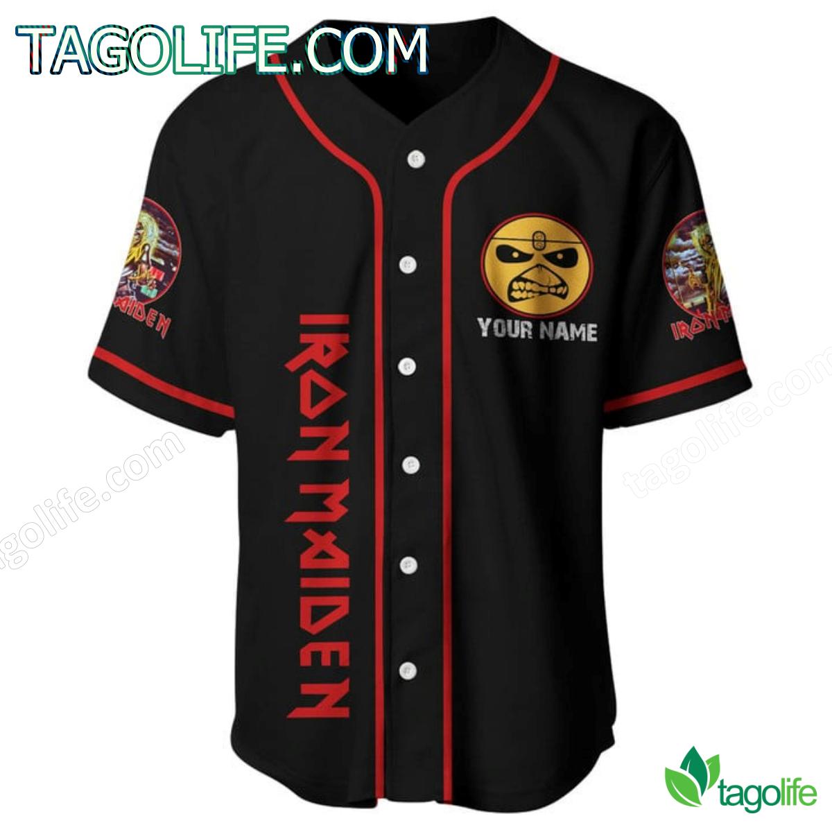 Iron Maiden Samurai Baseball Jersey Shirt - Tagolife